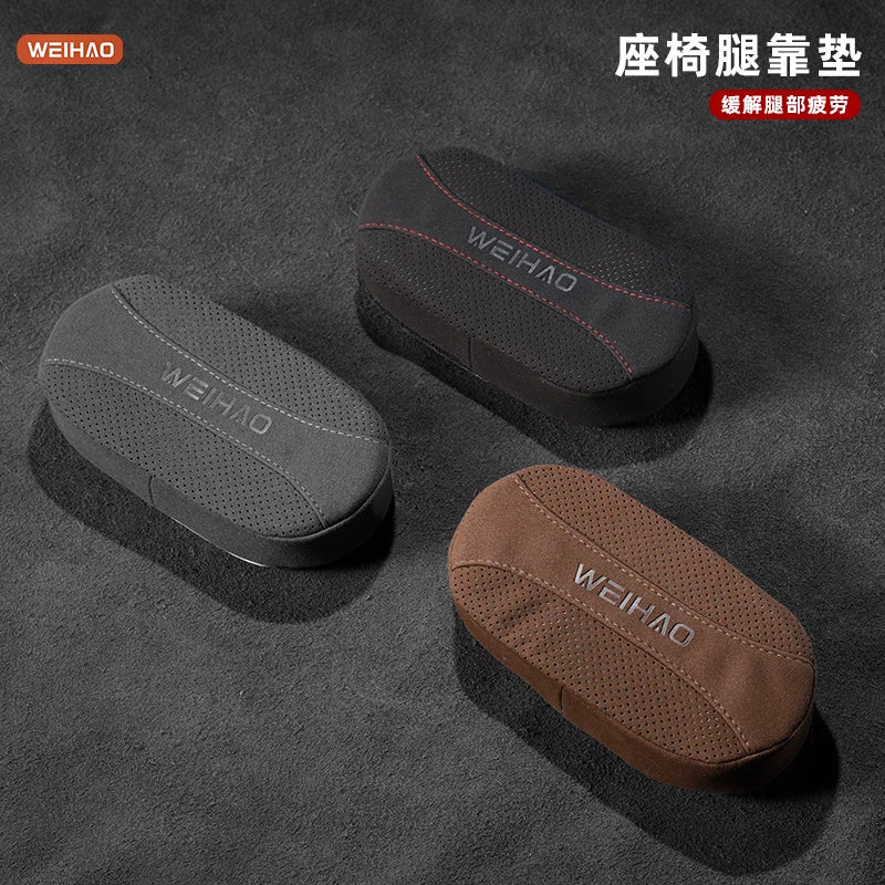 Car Seat Suede Knee Pad Leg Rest Cushion with Memory Foam for Passenger Side