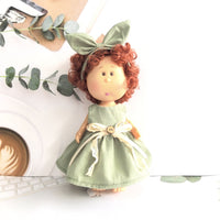 Mia Potato Doll Clothes Set with Bow Headband and Cotton Dress for 24cm Dolls