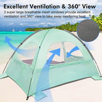 Portable Pop-Up Beach Tent with UV Protection and Ventilation for Camping & Outdoors