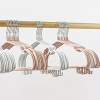 Non-Slip Matte Plastic Hangers with Shoulder Grooves and Hooks for Home Dormitory Use