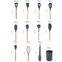 12-Piece Silicone Kitchen Utensil Set for Non-stick Cookware