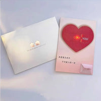 LoveYou Heart Puzzle Recording Greeting Card with Envelope for Valentine's Day & Birthdays