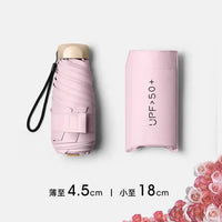 UPF50+ Ultra-Light Compact Sun Umbrella for UV Protection and Rain