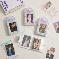 Ins Style Star Splatter Photo Album for Instax Mini 3-inch Photos, Snap Closure Card Holder for Girls