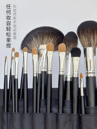 VOCE 32-Piece Professional Makeup Brush Set with Animal Hair Bristles for Beginners and Makeup Artists
