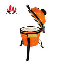 KIMSTONE Ceramic BBQ Grill for Camping, Parties, and Patio Use - Small Chicken Roaster