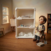 Mini Cloud Bookshelf Dollhouse Miniature Furniture Desktop Decor Toy