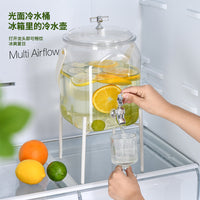 Cold Water Dispenser with Faucet and Stand, Lemon Fruit Tea Juice Beverage Container, Fermentation Jar