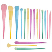 5-Piece Macaron Tapered Makeup Brush Set for Face and Eyes
