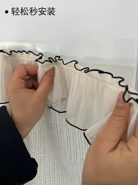 Central Air Conditioner Draft Shield for Babies and Pregnant Women, Anti-Direct Wind Curtain, Decorative Dust Cover, Magic Tape No-Drill Installation