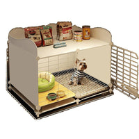 Luxury Dog Crate with Separate Toilet Area, Large Space Villa Design for Small to Medium Dogs, One Bedroom, One Living Room, One Bathroom