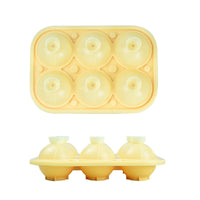 6-Cavity Round Silicone Ice Ball Mold for Whiskey and Cocktails, Food-Grade