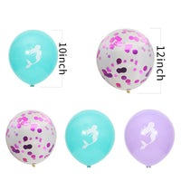 Mermaid Theme Birthday Party Balloon Decoration Kit with Banner