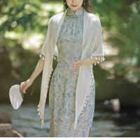 Women's Summer Hollow Knit Shawl Cape