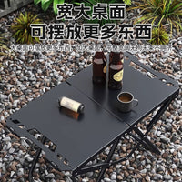 Portable Outdoor Folding Camping Table with Storage Bag and Lamp Holder Option