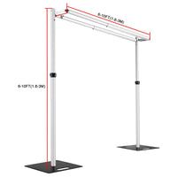 Adjustable Double Crossbar Backdrop Stand for Wedding and Event Decorations