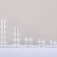 MS Acrylic Stackable Cosmetic Cream Jars for Travel, Multi-layer Refillable Face Cream Containers