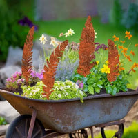 Creative Feathered Plant Metal Silhouette for Outdoor Garden and Lawn Art Decor