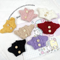 Cotton Doll West Highland Terrier Bear Outfit Replacement Set Double-Button Knitted Sweater