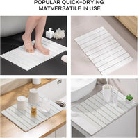 Diatomaceous Earth Absorbent Non-Slip Bath Mat for Entryway and Bathroom