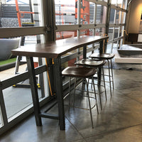 Solid Wood Bar Table and Chair Set Commercial Bar Counter Home Balcony Narrow Table Long Strip Small Bar Table Original Wood