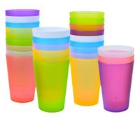 Large Capacity Plastic Drinking Cups Set - Reusable Beverage Tumblers for Water, Beer, and Mouthwash
