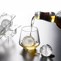 Spherical Ice Ball Maker Mold for Whiskey and Cocktails, Reusable Silicone Ice Cube Tray