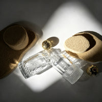 Vintage Embossed Glass Perfume Spray Bottle 100ml