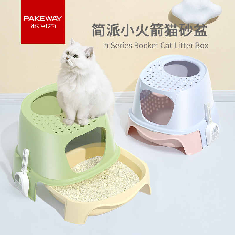 Double-Layer EVA Cat Litter Mat with Honeycomb Design, Foldable and Odor-Proof