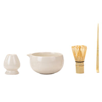 Ru Kiln Matcha Bowl with Spout and Whisk Set for Japanese Tea Ceremony
