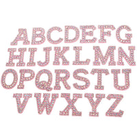 Rhinestone Pearl Alphabet Letter Patches for DIY Apparel and Bags, Iron-On or Sew-On