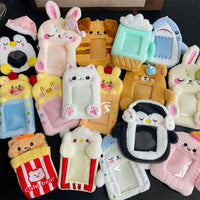 Cartoon Animal ID Card Holder with Keychain for Students