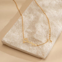 Personalized Stainless Steel Gold-Plated English Letter Name Necklace for Women