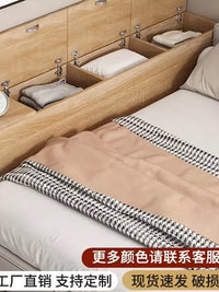 Solid Wood Slim Bedside Table with Storage, Narrow Gap Cabinet for Bedroom