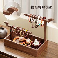Vintage Style Wooden Jewelry Display Stand for Bracelets, Necklaces, and Watches