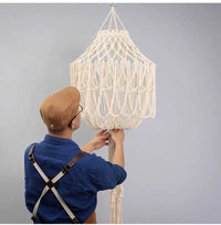 Bohemian Hand-Woven Rattan Pendant Light Shade for Living Room, Bedroom, Hotel, and Loft