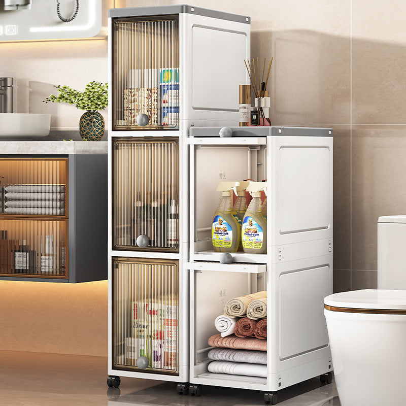 20cm Slim Gap Storage Cabinet with Drawers for Kitchen Bathroom Cosmetics