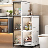 20cm Slim Gap Storage Cabinet with Drawers for Kitchen Bathroom Cosmetics