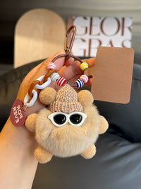Cute Sootball Plush Keychain for Bags and Car Keys