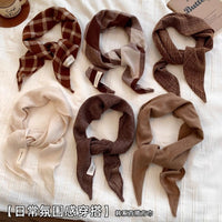 Luxury Soft Knit Scarf for Women - Autumn/Winter Warm Decorative Triangle Shawl