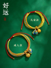 Dragon Boat Festival Woven Bracelet for Adults and Kids, Adjustable Colorful Good Luck Charm
