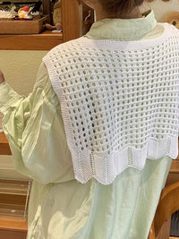 Hollow Knit Shawl Cardigan for Women - Stylish Sun Protection & Air-Conditioned Room Cover-up
