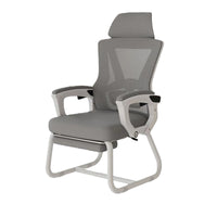 Ergonomic Office Chair with Lumbar Support and Retractable Footrest, Swivel or Fixed Base, for Home Office and Gaming