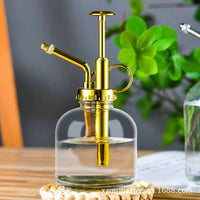 Vintage Glass Plant Mister with Bronze/Gold/Silver Pump for Indoor/Outdoor Gardening