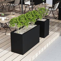 Outdoor Planter Box Large Flower Pot Balcony Planting Container for Patio Garden Terrace