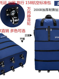 Large Capacity Foldable Travel Duffel Bag with Spinner Wheels and Lock