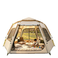 Automatic Pop-Up Camping Tent with Panoramic View and Sun Protection