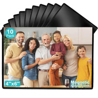 Magnetic PVC Soft Photo Frame for Refrigerator, Nail-Free, Glue-Free, White Right-Angle Photo Pocket Home Decor