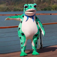 Inflatable Frog Mascot Costume for Kids and Adults - Red Toad Design