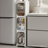 Slim Bathroom Storage Cart with Drawers - Narrow Gap Organizer for Toilet and Shower